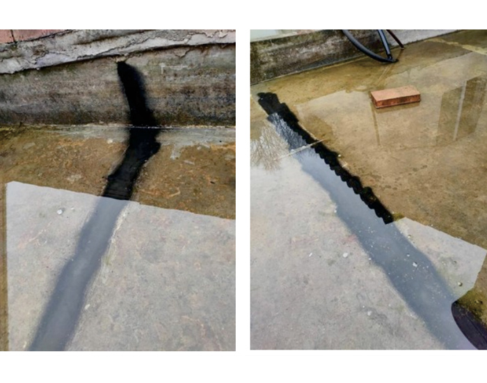 常見蓄水的樓頂，用三元乙丙橡膠防水涂料，完美修復